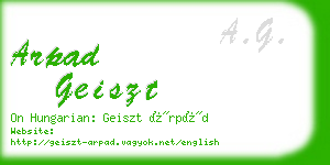 arpad geiszt business card